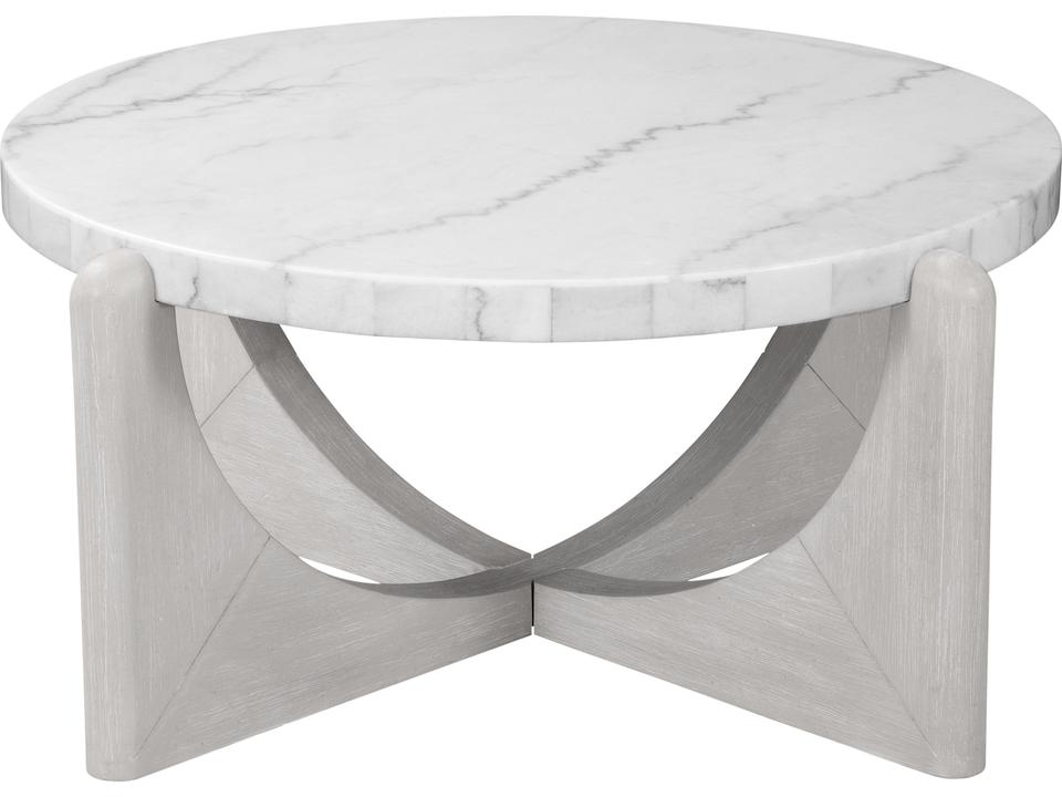 Gavin Round Marble White Coffee Table