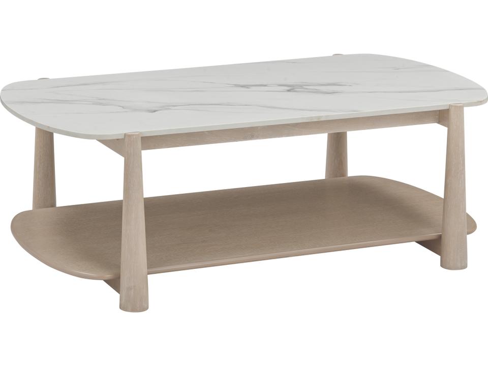 Horizons Oval Faux Marble Coffee Table