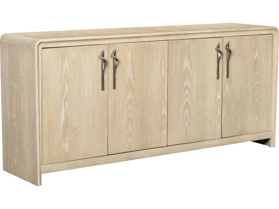 Trifecta 74" Solid Wood Beige Sideboard