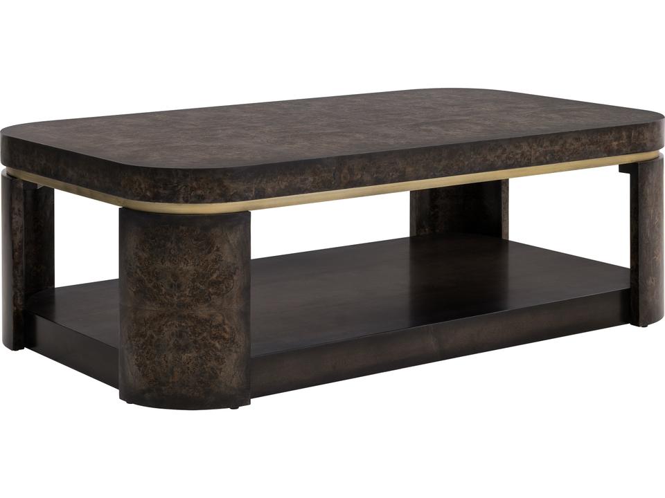 Langford Rectangular Wood Black Coffee Table