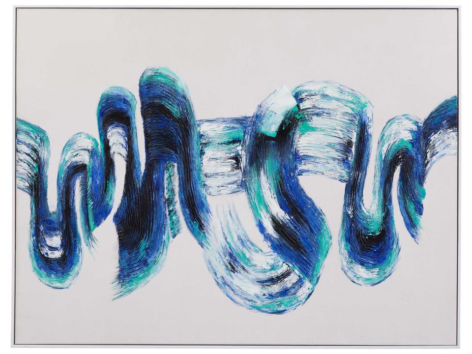 In Motion Hand Painted Framed Wall Art in White