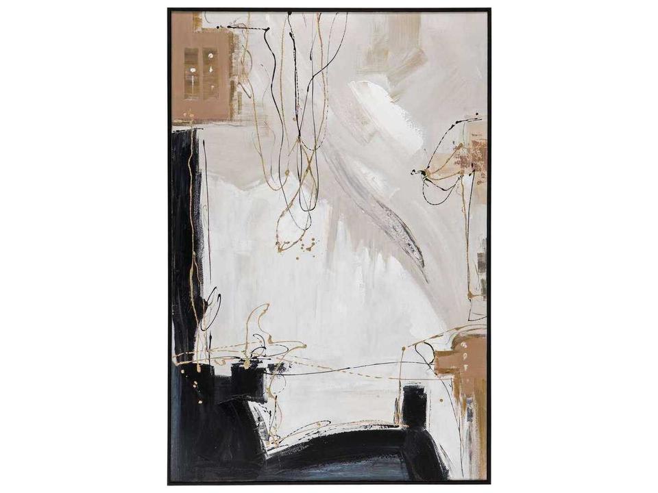 Additions Hand Painted Framed Canvas Wall Art with Black Frame