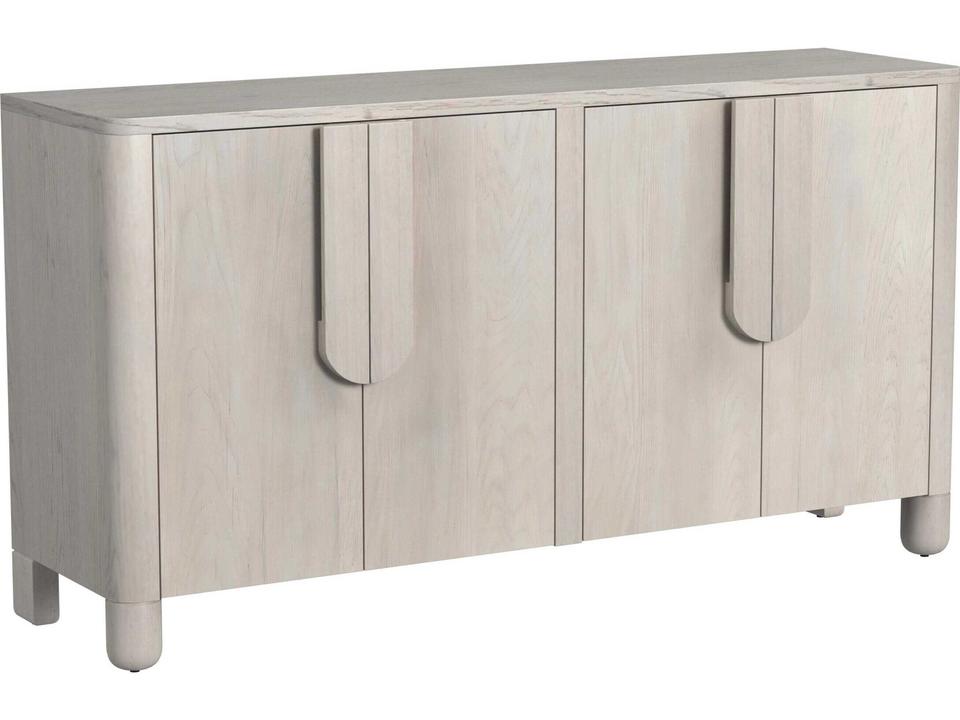 Karina Washed Oak Server Sideboard with 4 Doors