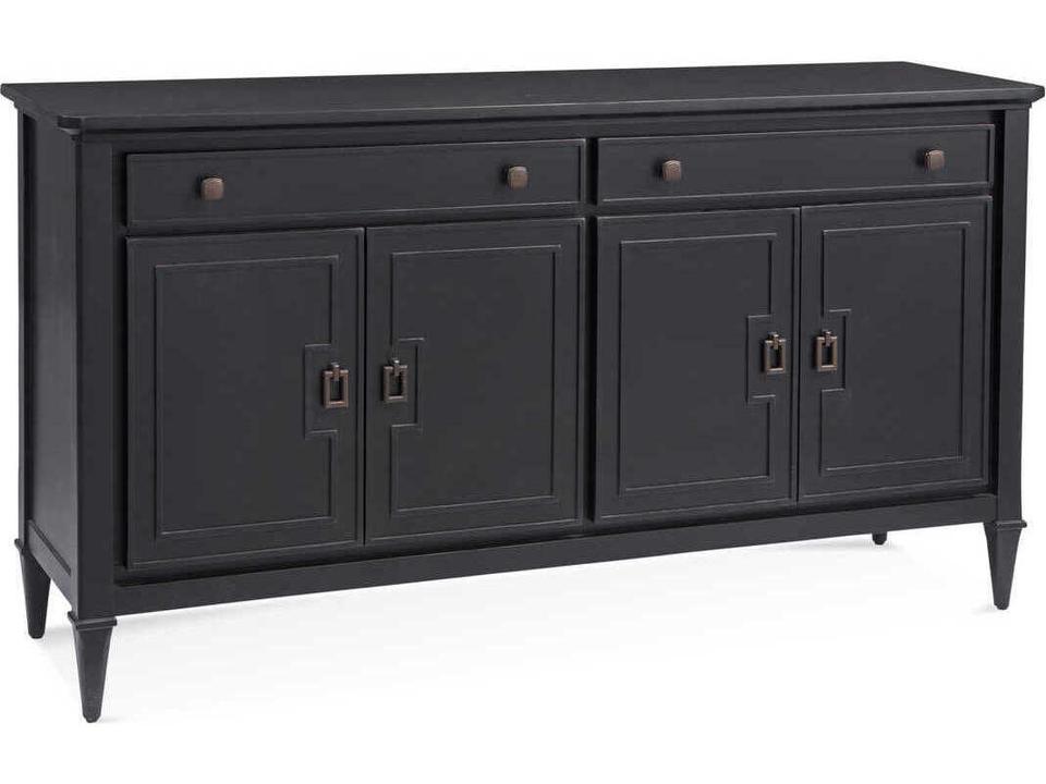 Hudson Antique Black Server Sideboard with Four Doors