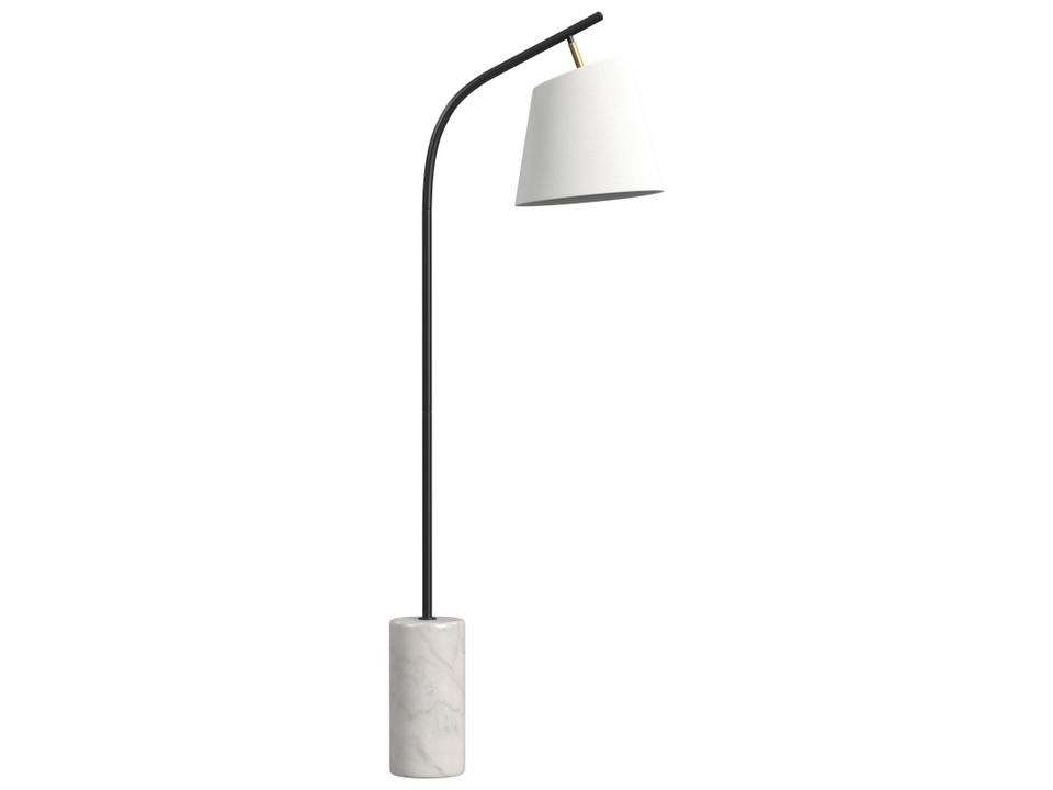 Studio Floor Lamp Black and White Marble Base