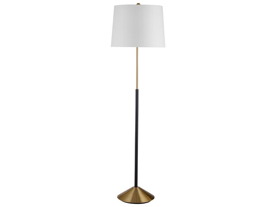 Sindi Modern Metal Floor Lamp in Black and Brushed Brass