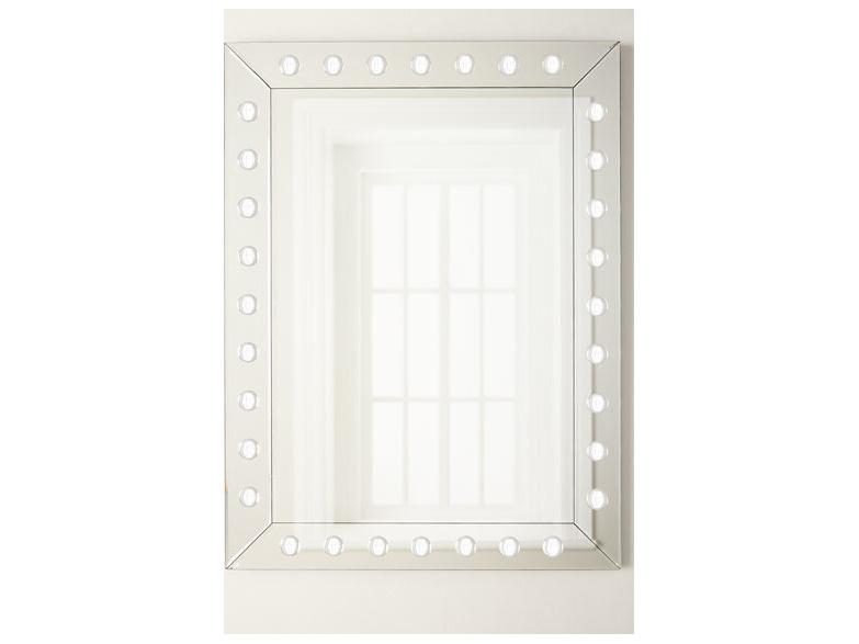 Rectangular Clear Wall Mirror with Beveled Edge