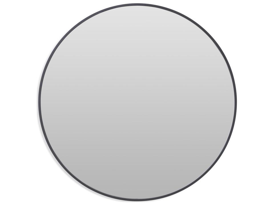 Levigne 48-Inch Round Wall Mirror in Black