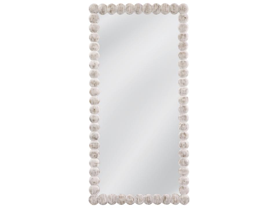 Mandith Rectangular Floor Mirror in White-Washed Mango Wood