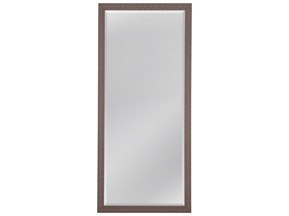 Juniper Rectangular Floor Mirror with Beveled Edge in Silver