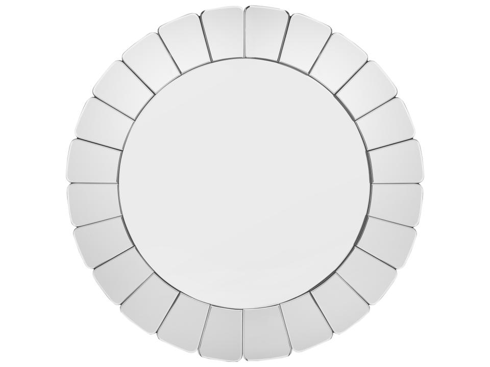Leona Round Wall Mirror Clear Mirrored Frame