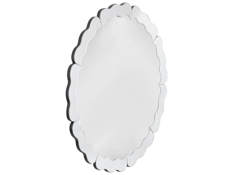 Alissar Round Wall Mirror with Mirrored Petal Frame