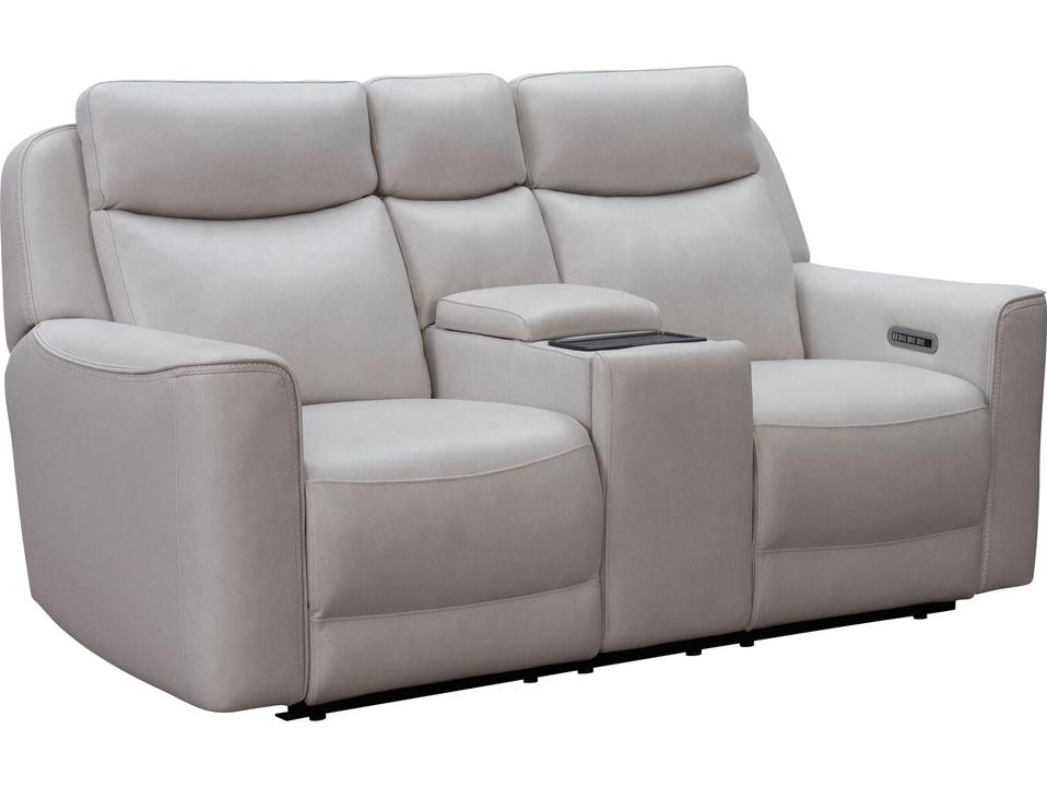 Media & Smart Comfort Chester Denisa Soft White Leather Loveseat