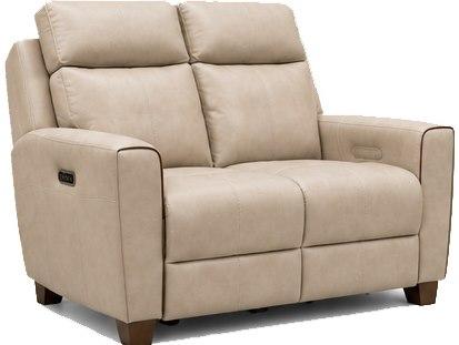 Modern Expressions Jonah Homerun Winfield Beige Leather Loveseat