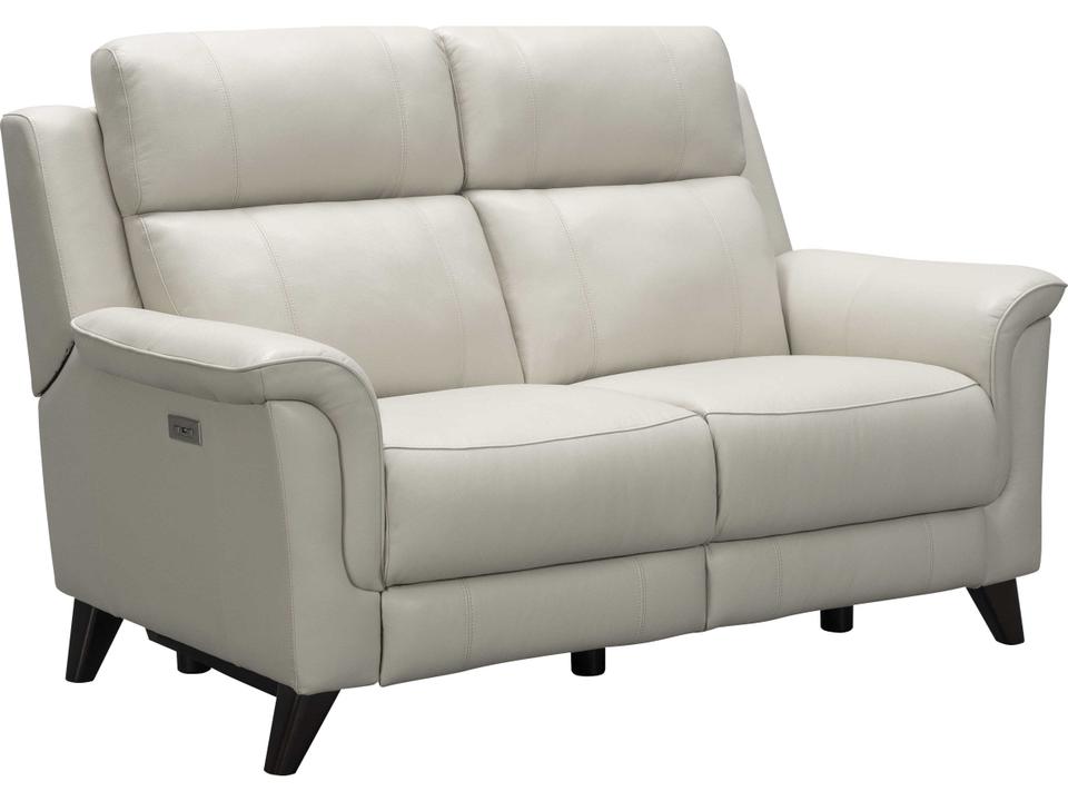Kester Power Reclining Laurel Cream Leather Loveseat