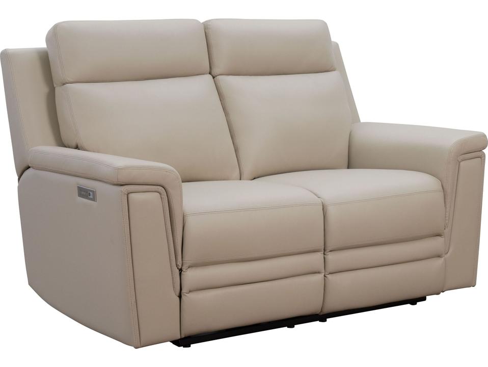 Modern Expressions Harper Berlin Cream White Leather Loveseat