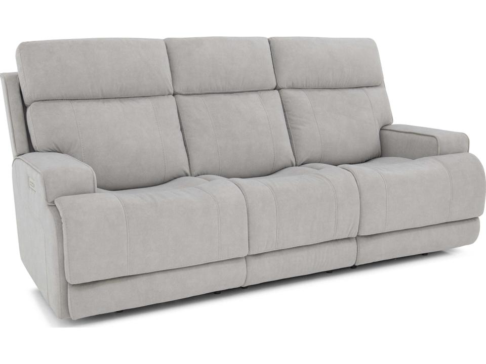 Ashbee Zero Gravity Power Reclining Sofa with Power Headrests in Dove Neutral Fabric