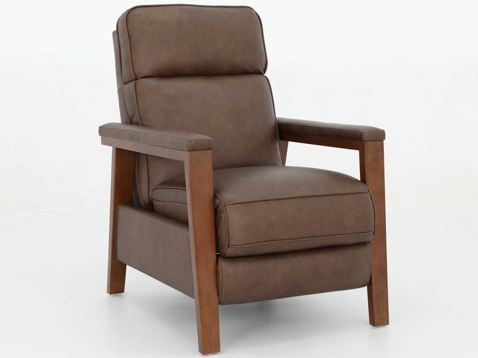 Woodlands Ashland Oasis Walnut Brown Leather Recliner