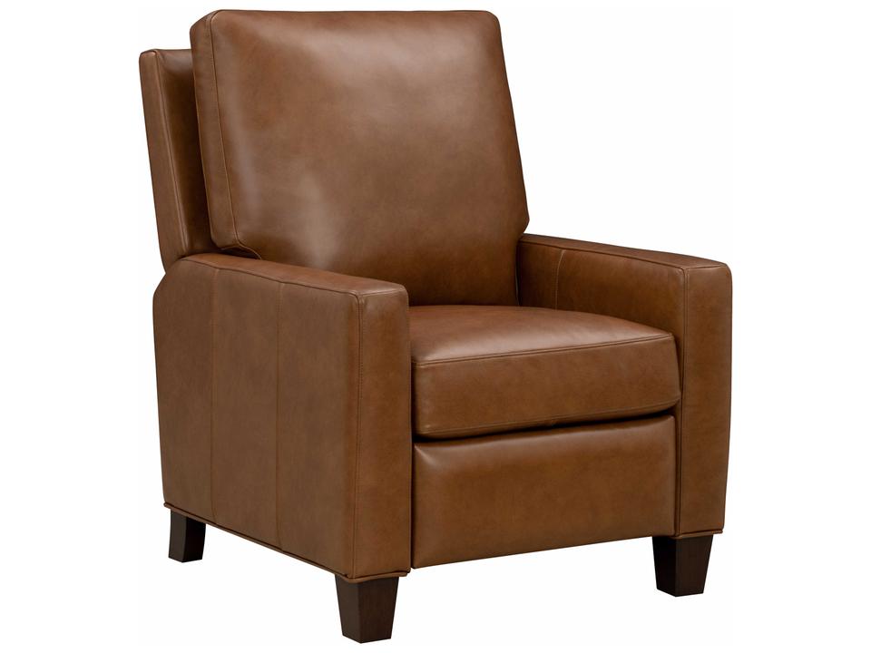 Vintage Fairview Oregan Oak Brown Leather Recliner