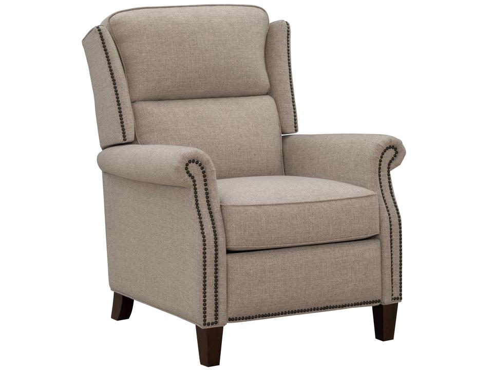 Vintage Shasta Linen Gray Upholstered Recliner