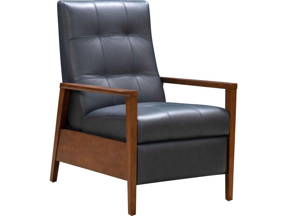 Woodlands Bridget Santa Fe Ocean Blue Leather Recliner