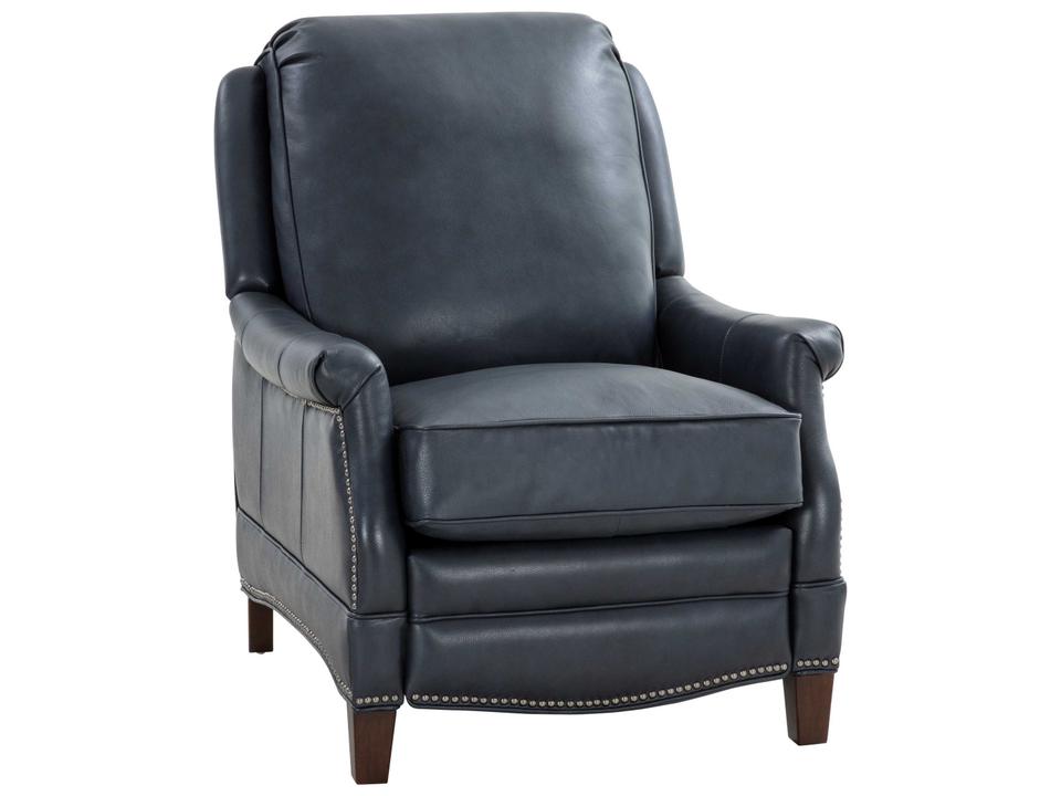 Vintage Ashebrooke Barone Navy Blue Leather Recliner