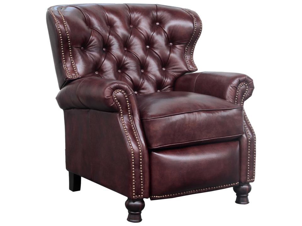 Vintage Presidential Wenlock Fudge Brown Leather Recliner