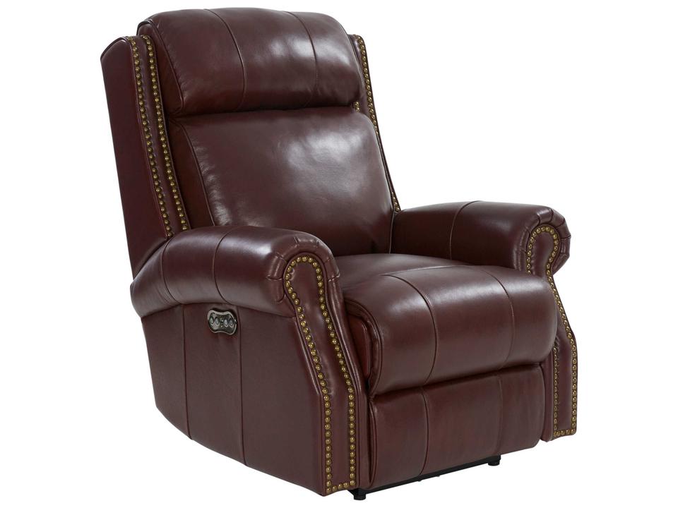 Vintage Blair Big & Tall Marisol Cabernet Brown Leather Recliner