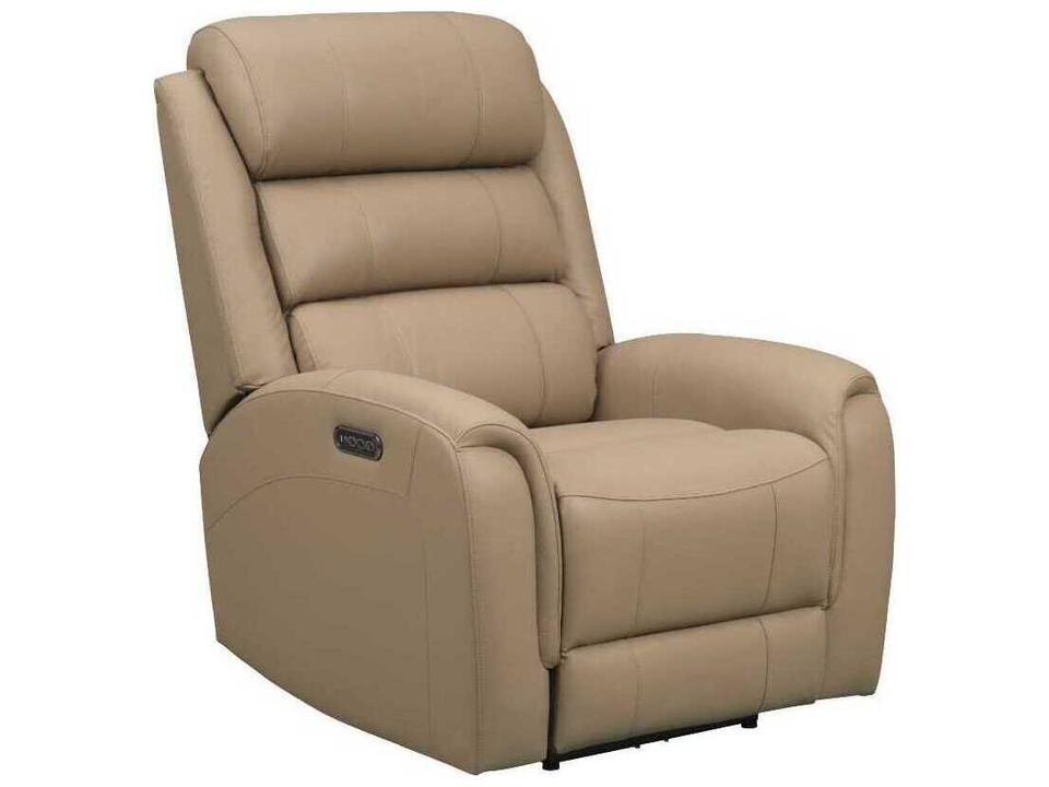 Modern Expressions Monterey Tucker Taupe Tan Faux Leather Recliner