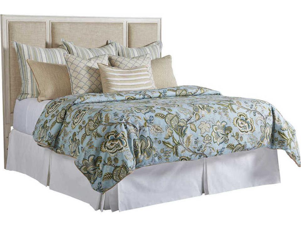 Crystal Cove King Upholstered Panel Headboard in Sailcloth Finish