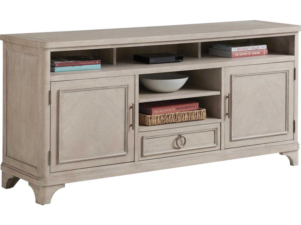 Rocky Oaks Media Console TV Stand in Dune Taupe Finish