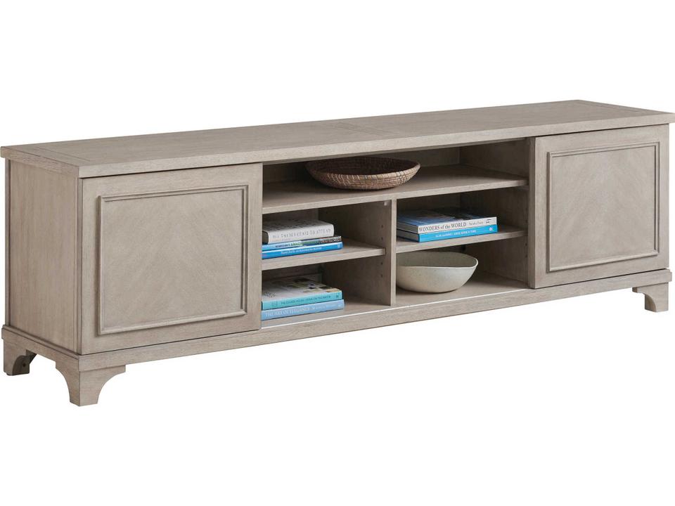 Geoffrey 88-Inch Media Console TV Stand in Dune Taupe Finish