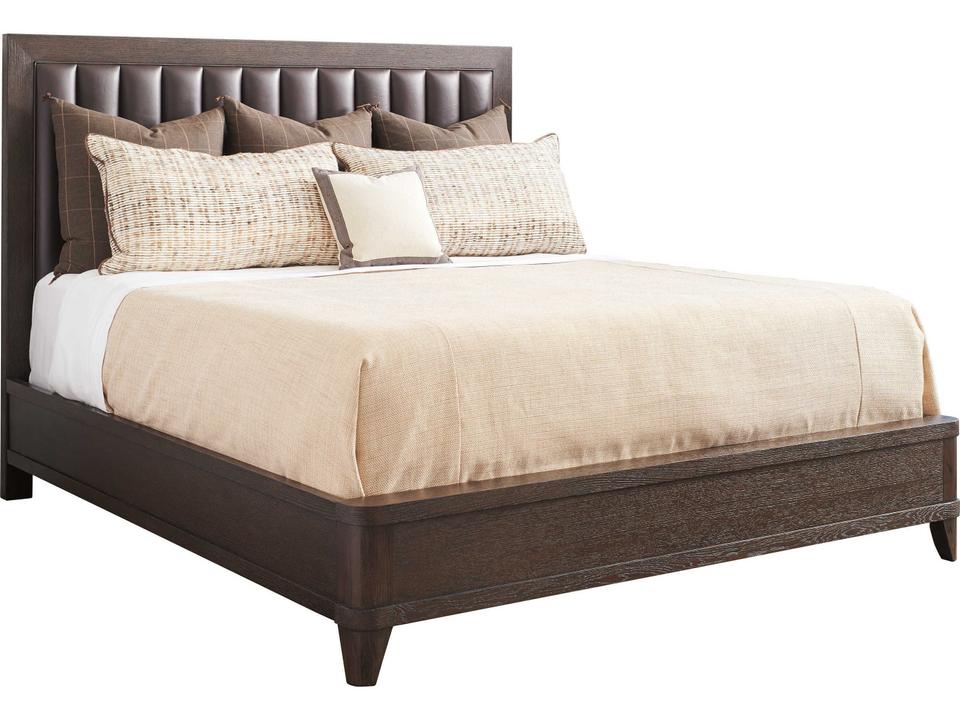 Park City Talisker California King Upholstered Bed in Dark Mocha Leather