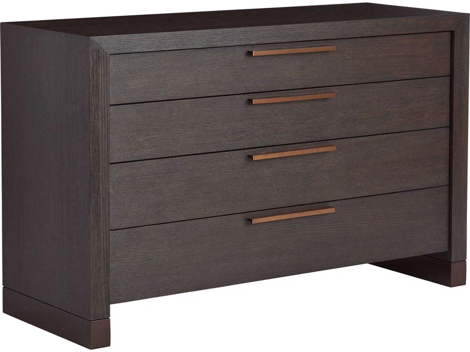 Park City Bridgewater 4-Drawer Dresser in Mocha Brown Wood and Bronze