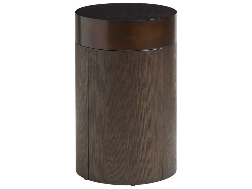Park City Black Diamond Round End Table in Burnished Bronze