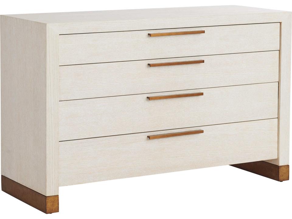 Tehama 4-Drawer Single Dresser in Winter White Oak