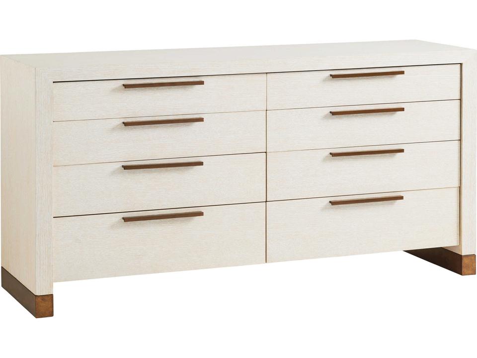 Carmel Bluff 8-Drawer Double Dresser in Winter White