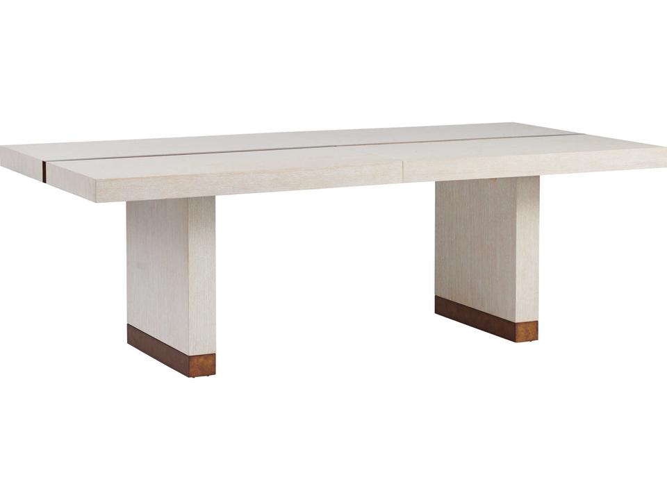 Carmel 88-Inch Rectangle Extendable Dining Table with Metal Inset
