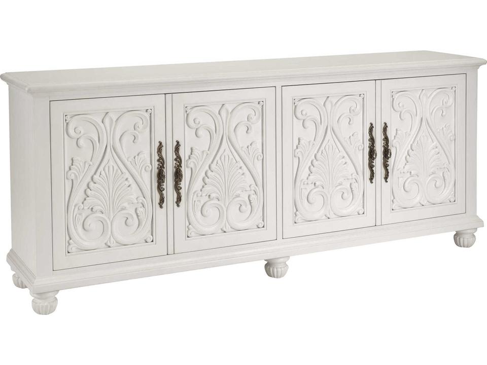 Catalonia 87-Inch Media Console Table Polo Mallet White