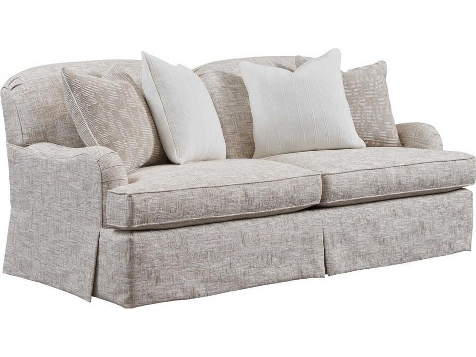 Woods Cove 2-Cushion Fabric Loveseat Sofa with Lux Down Pillows
