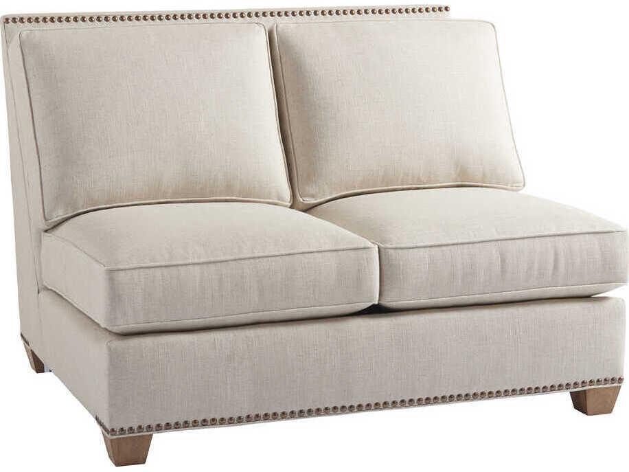 Morgan Armless 2-Seat Fabric Loveseat Sofa