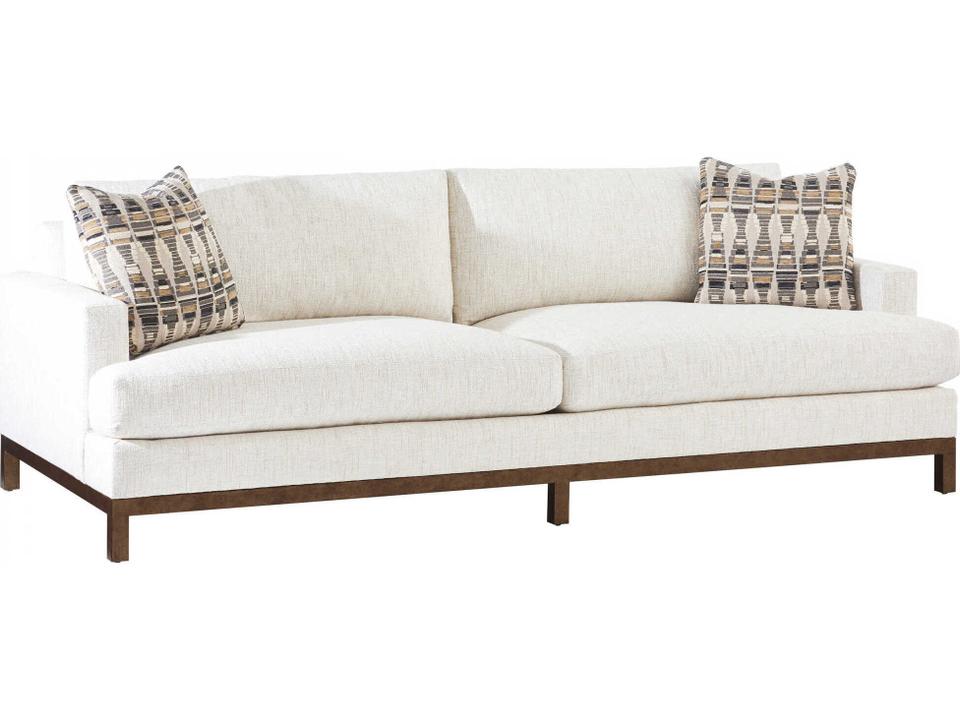 Horizon 2-Seat Upholstered Sofa with Bronze Metal Base