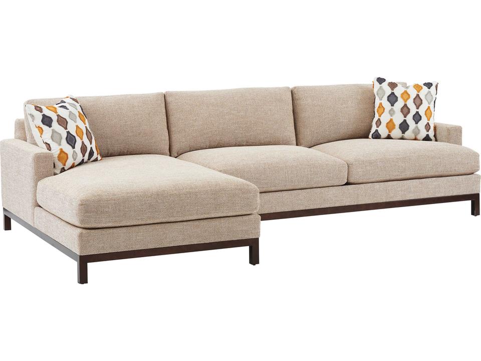 Horizon 2-Piece Modular Fabric Sectional in Transitional Style