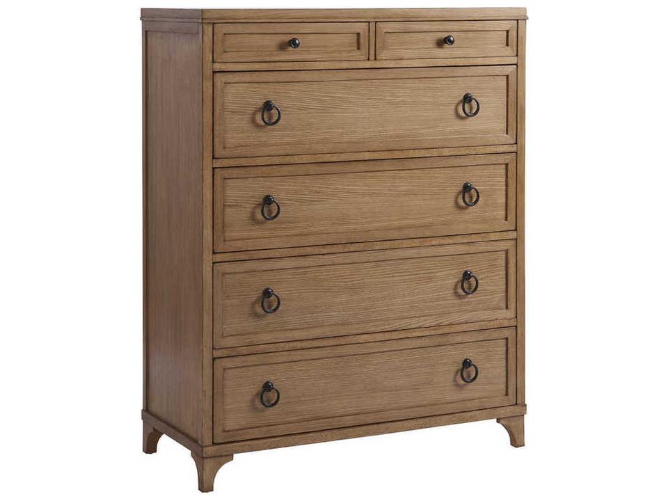Newport Goldenrod 6-Drawer Chest in Sandstone Finish