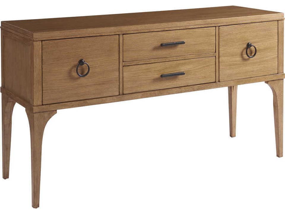 Newport Seaside Wood Sideboard Buffet in Sandstone Finish