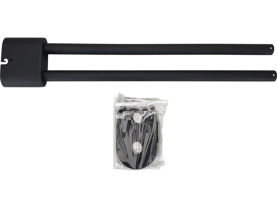 Eclipse Electric Twin Straight 24-Inch Ceiling Pole in Matte Black