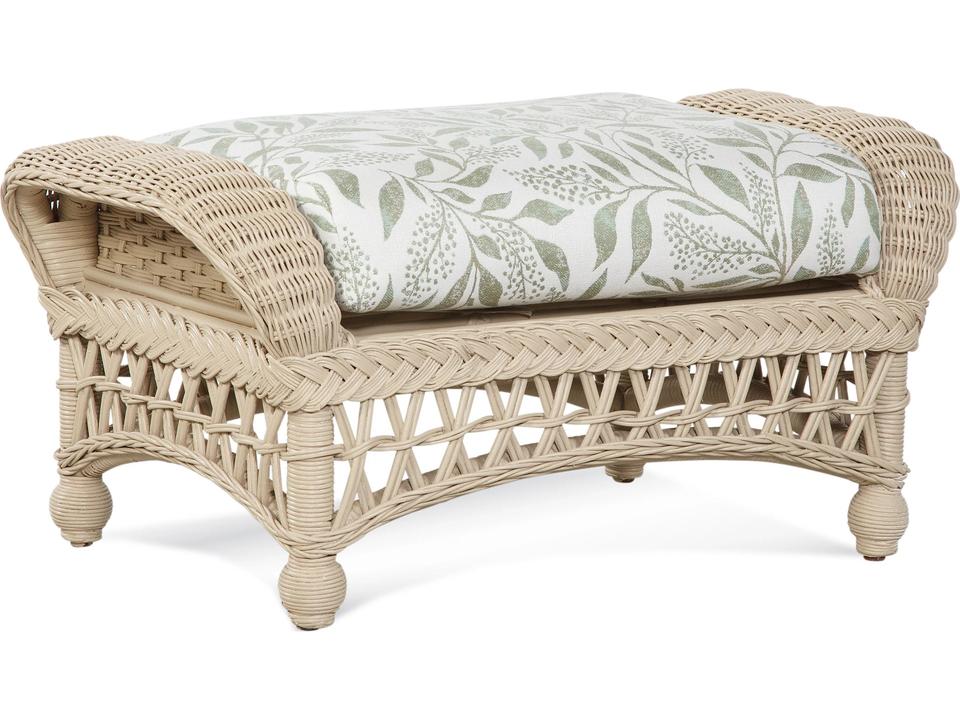 Rosemary Wicker Cushion Ottoman