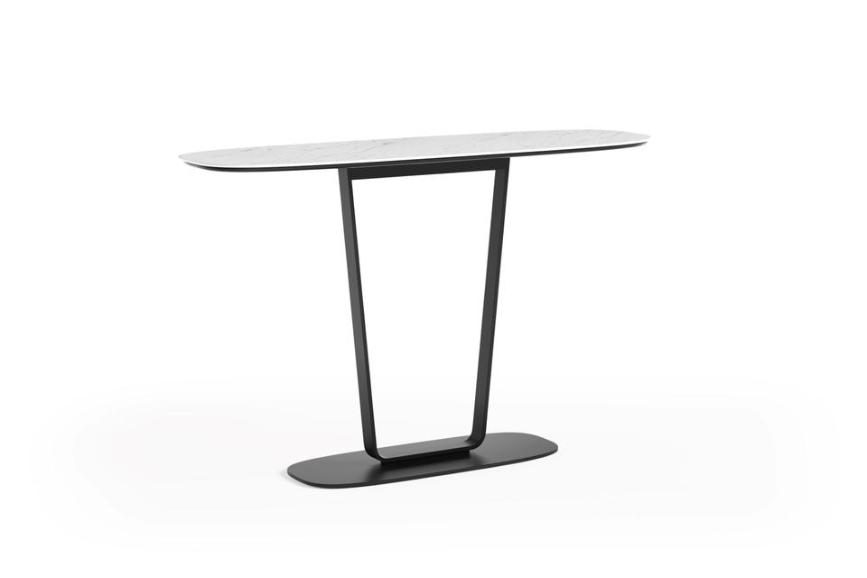 Cloud 9 Rectangle Console Table in Cirrus White Porcelain