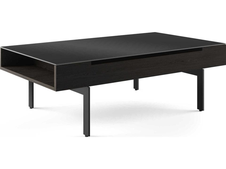 Reveal Rectangle Lift Coffee Table in Charcoal Stained Ash
