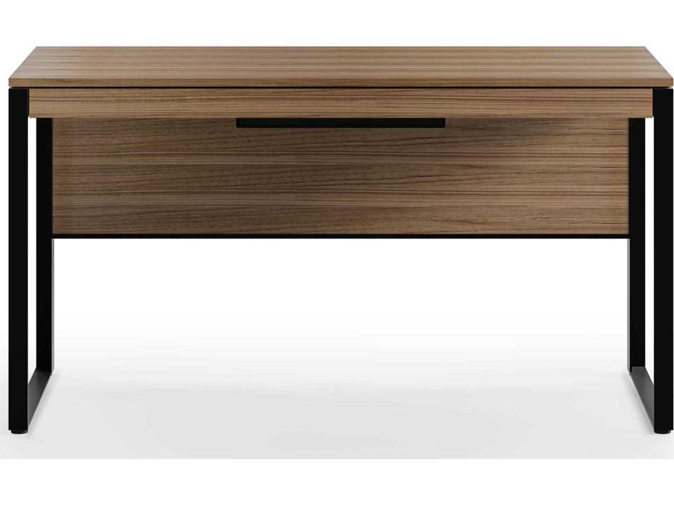 Linea Office 6221 Desk in Walnut with Keyboard Drawer and Cable Management